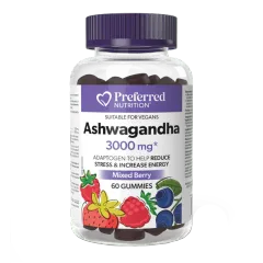 Preferred nutrition - Ashwagandha 3 000 mg (mixed berry) - 60 gummies