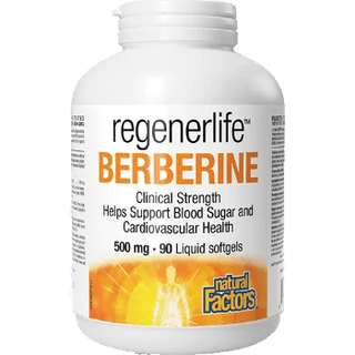 Natural factors - Berberine 500 mg - 90 liquid softgels