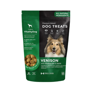 Vitalitydog - Dog treats venison w/blueberry & apple - 400g
