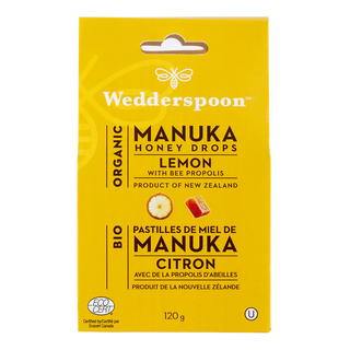 Wedderspoon - org manuka honey drops lemon 120 g