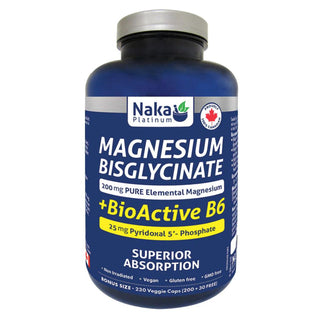 Naka - platinum magnesium bisglycinate + bioactive b6 - 230 vcaps