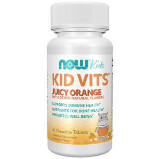Now - Kid vits juicy orange chewable tablets