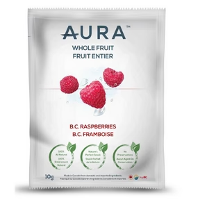 Aura - whole fruit - b.c. raspberries 10 x 10 g