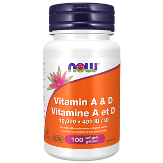 Now - vitamin a & d 10,000 iu / 400 iu 100 softgels