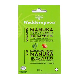 Wedderspoon - org manuka honey drops eucalyptus 120 g