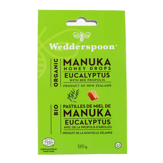 Wedderspoon - org manuka honey drops eucalyptus 120 g