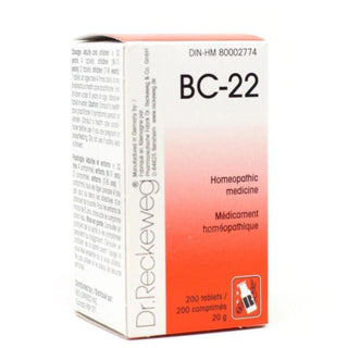 Dr. reckeweg 
- bc-22 20g - 200 tabs