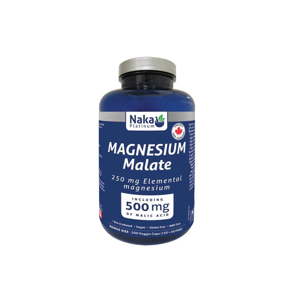 Naka Magnesium Malate 500 mg, 200 vegetarian capsules