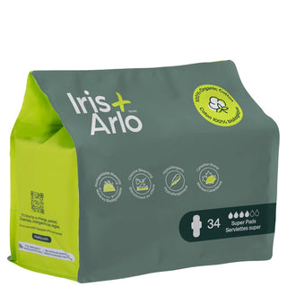 Iris + arlo - Nighttime sanitary pads resealable bag - Bag of 34