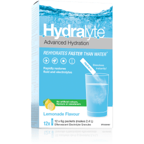 Hydralyte - electrolyte granules- lemonade 12 ct