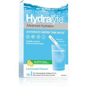 Hydralyte - advanced hydration electrolyte granules : lemonade - 12 pa ...