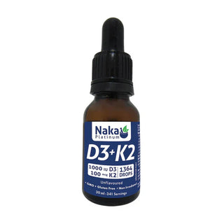 Naka platinum d3 + k2 (1,000 iu vitamin d3 + 100 mcg vitamin k2 as mk-7) — 30 ml