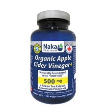 Naka - Platinum organic apple cider vinegar 500mg - 60 vcaps
