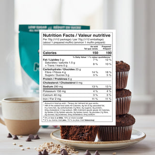 Délices sublimes - Widelicious | chocolate sunflower muffin mix | 6g protein, vegan & low sugar