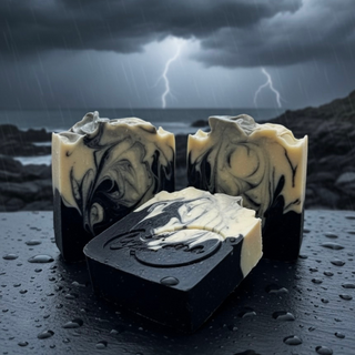 Création athena - Tournade artisan soap | activated charcoal & petrichor scent | cold process