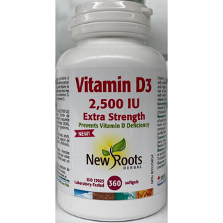 New roots - vitamin d3 2500ui extra strength 360 vcaps