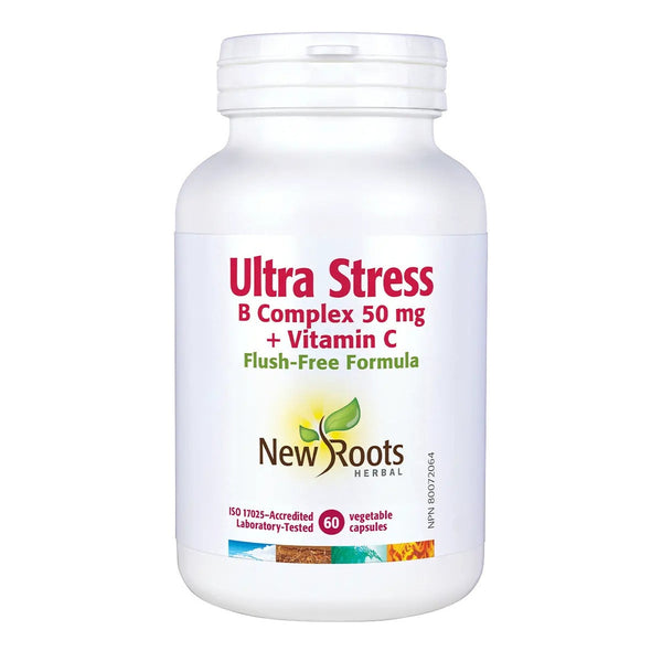 New roots herbal Ultra Stress B Complex + C, 60 vegetarian capsules