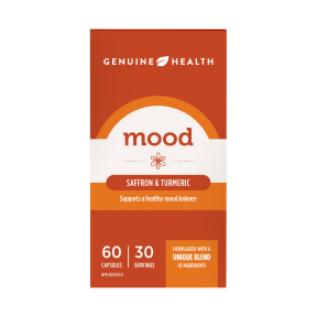 Genuine health - mood saffron & turmeric 60 caps