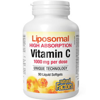 Natural factors - Liposomal high absorption vitamin c 1,000mg - 90 liquid softgels