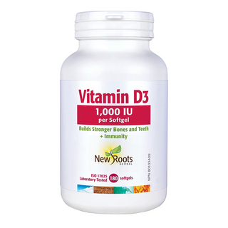 New roots - Vitamin d3 1,000 iu - 180 sgels