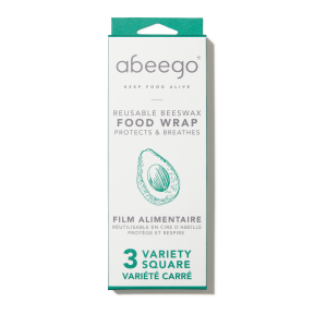 Abeego - variety square (3) beeswax wrap 8 x 3ct