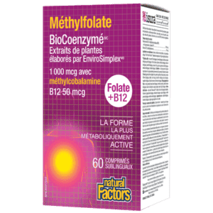 Natural factors - biocoenzymated, methylfolate, 1,000 mcg, 60 quick melt tablets