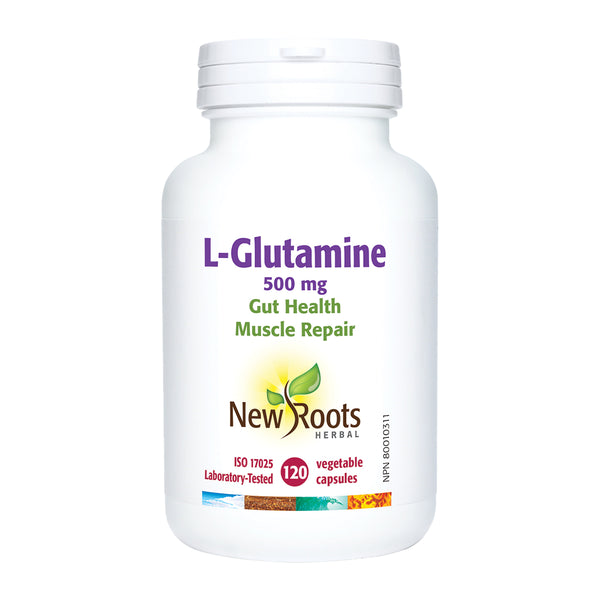 New roots herbal L-Glutamine 500 mg, 120 vegetarian capsules