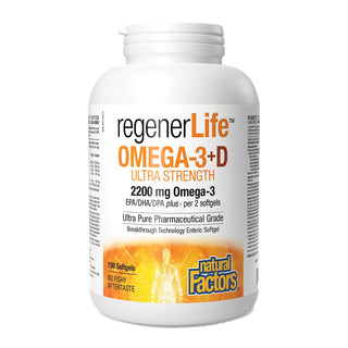 Natural factors -Regenerlife omega3 +d ultra-Strg - 150 caps