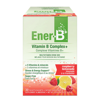 Ener-C - Ener-B+  vitamin b complex drink mix, rasp lemonade, 30 packets