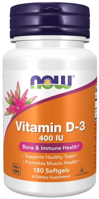 Now - vitamin d-3 400 iu 180 softgel