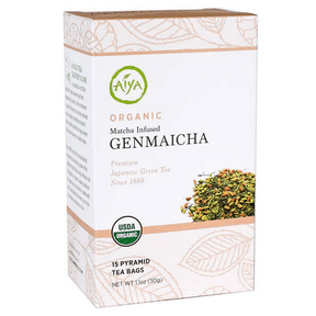 Aiya - organic matcha infused genmaicha 10 tea bags