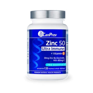 Canprev - zinc 50 ultra immune + vitamin c - 120 vcaps