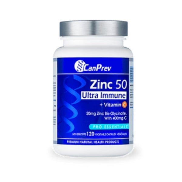 Canprev Zinc 50 Ultra Immune + C, 120 vegetarian capsules