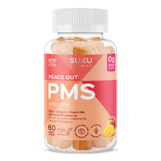 Suku - peace out pms / mango peach - 60 gummies