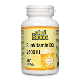 Natural factors - Sunvitamin d3 (2,500iu) - 250 tabs