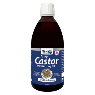 Naka - platinum pure castor moisturizing oil organic glass - 500 ml