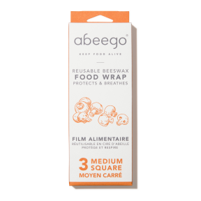 Abeego - medium square 3 beeswax wrap 8 x 3ct