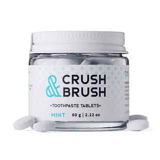 Crush & brush - Hydroxyapatite toothpaste tablets, mint - 60g (65 tablets)