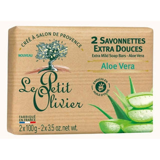 Le petit olivier - Extra mild soap bars : aloe vera - 2 x 100g