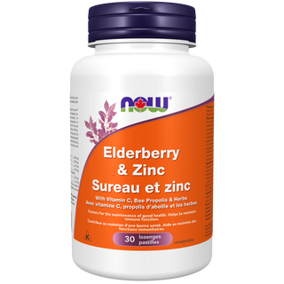 Now - elderberry & zinc - 30 lozenges
