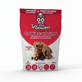 Délices sublimes - Widelicious - Cranberry white chocolate cookie mix | 1g sugar, vegan & high fiber