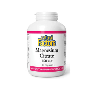 Natural factors - Magnesium citrate  150mg - 180 caps