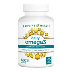 Genuine health - Daily omega3 (160mg epa/100mg dha) - 120 sgels (tbd)