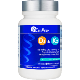 Canprev - D3 & k2 - Org coconut oil - 60 sgels