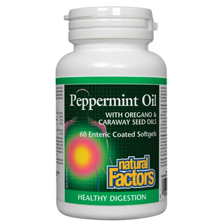 Natural factors - Peppermint oil - 60 sgels