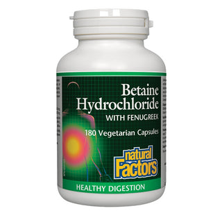 Natural factors - Betaine hcl 500mg - 180 vcaps