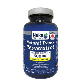 Naka - Platinum natural trans resveratrol 600mg - 75 vcaps