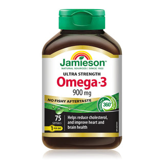 Jamieson - Omega-3 (900 mg) ultra strength, no fish taste - 75 sgels