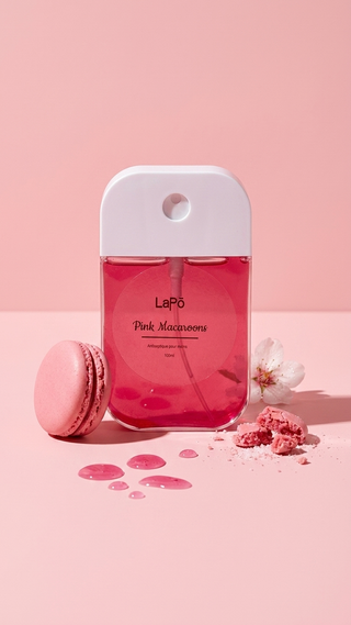 Lapo - Hand sanitizer pink macaroons