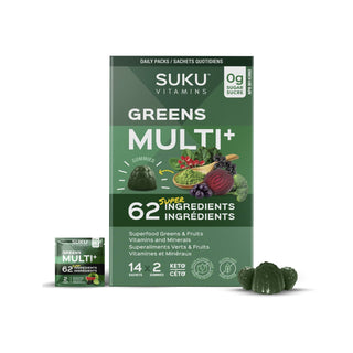 Suku vitamins - Greens multi + (14 sachets x 2 gummies) - 130g